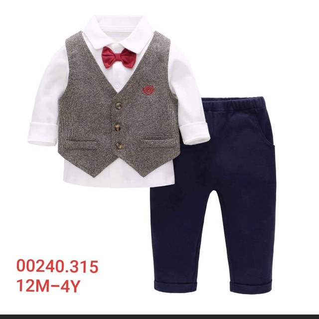 Set vest bé trai