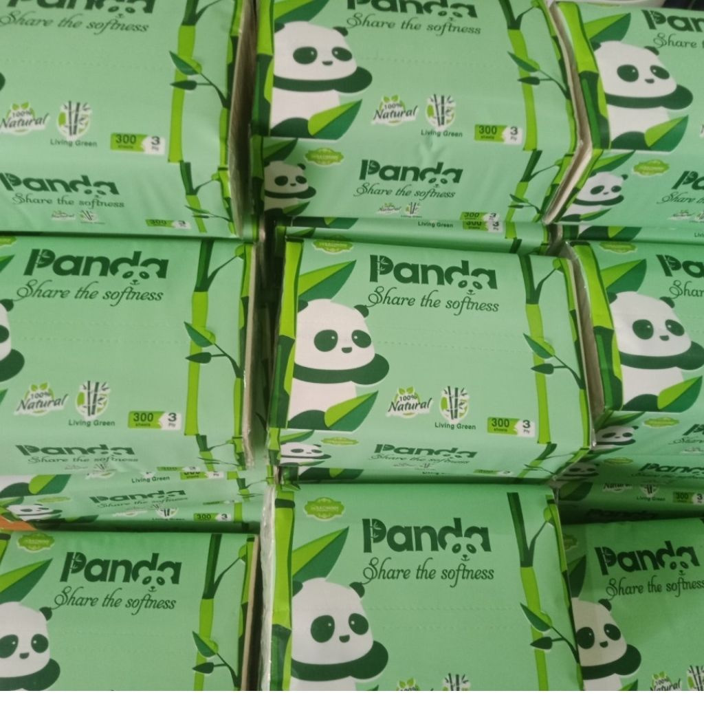 Combo 20 Gói Giấy Ăn Gấu Trúc Dai Mịn Panda Gói 300 Tờ 3 lớp