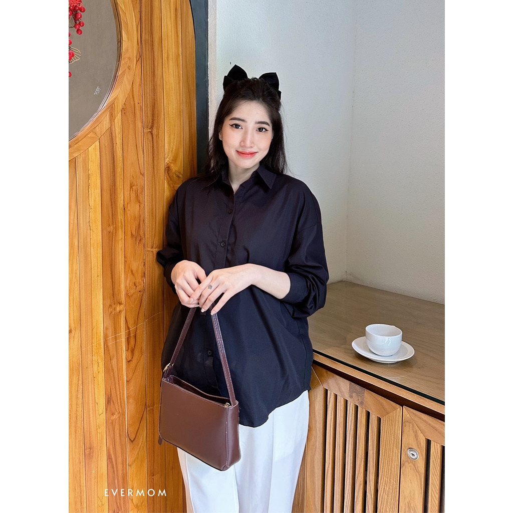EVERMOM | Áo sơ mi mặc bầu và mặc thường sau sinh tay dài