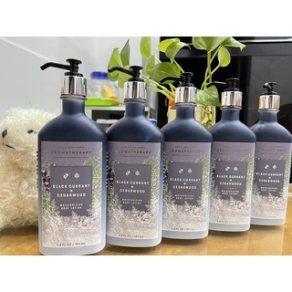  BLACK CURRANT CEDARWOOD - AROMATHERAPY LOTION CHAI THỦY TINH - DƯỠNG THỂ BBW BATH & BODY WORKS 