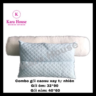 Combo gối cao su xay tự nhiên size trung - Kara House