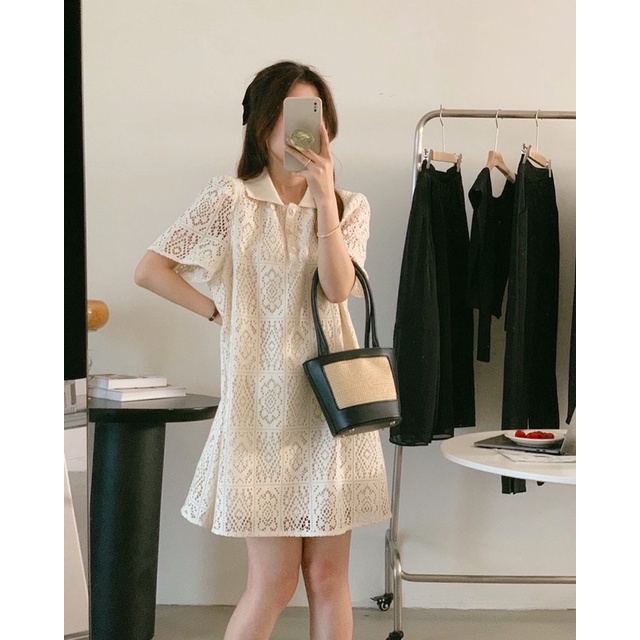 Rustic Polo Dress - Đầm ren 2 lớp -Dreamynt