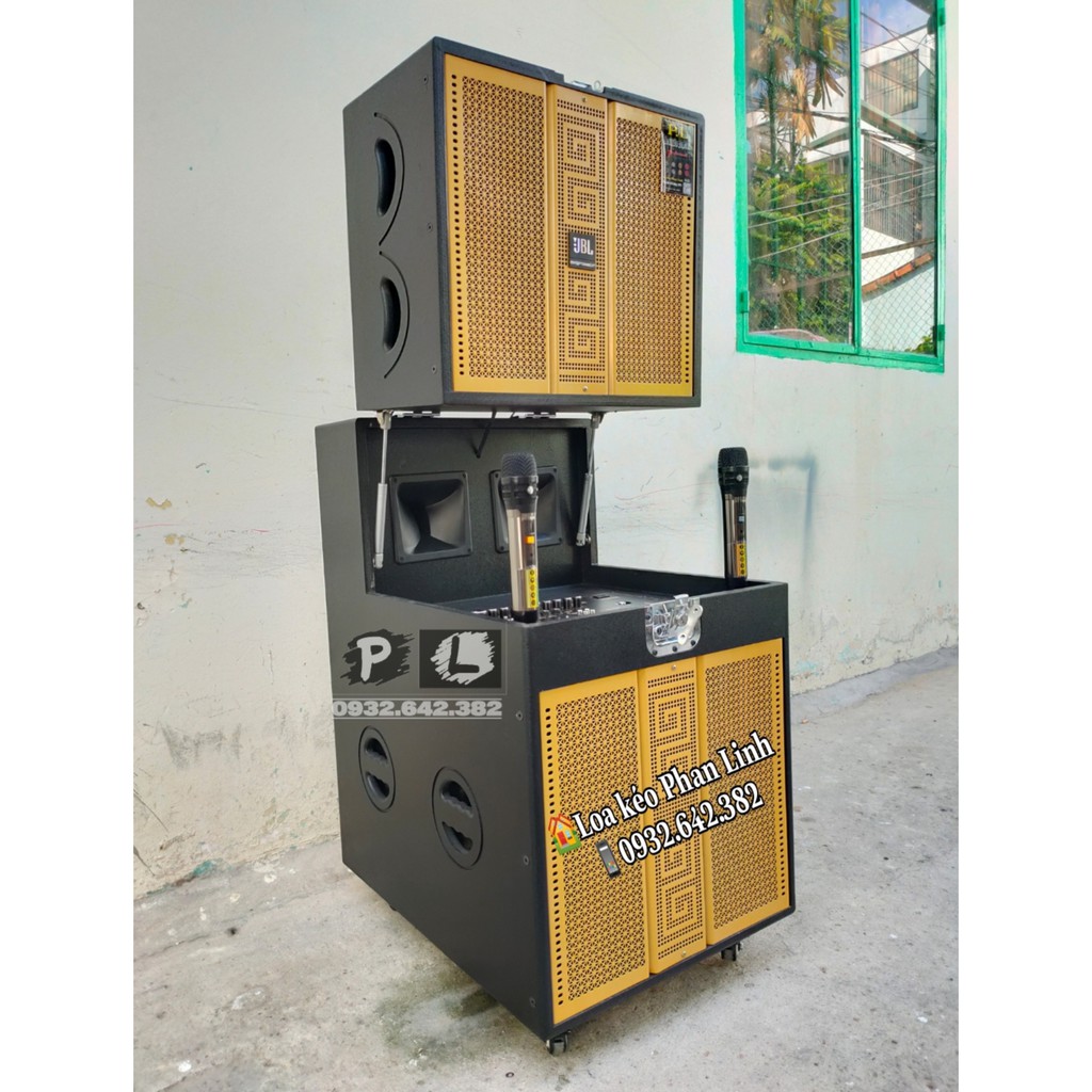 Loa kéo tủ gập array PL 3600 bass 4 tất đôi