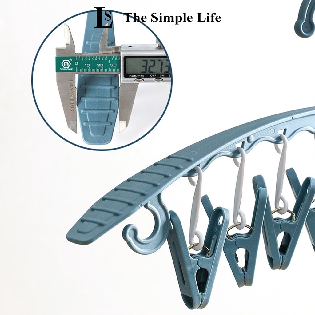 Móc treo quần áo nhiều kẹp, kẹp phơi, treo quần áo bằng nhựa, chống trượt, chắc chắn đa năng, tiện dụng [CHÍNH HÃNG]