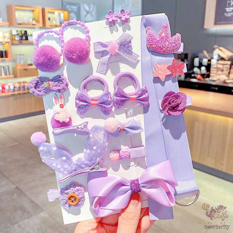 Set 18 Kẹp Tóc Xinh Xắn Phong Cách Hàn Quốc Thiết Kế Đa Dạng Cho Bé Gái