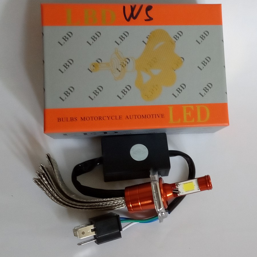 Bóng đèn led xe máy thương hiệu LED chân H4 - 40W