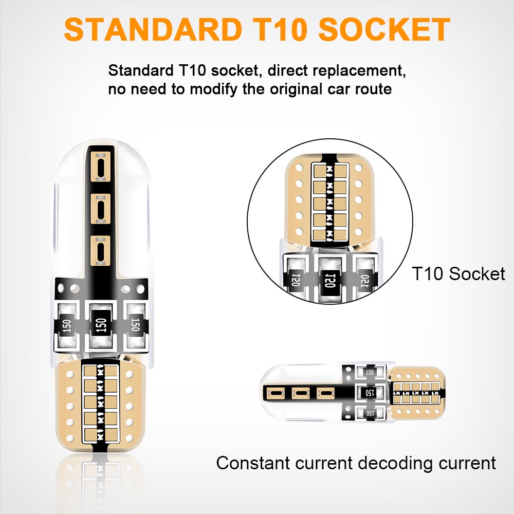 1 cái LED W5W T10 194 168 COB Auto Wedge đỗ xe Bóng đèn thông quan Đèn giấy phép Đèn biển CANBUS Đèn đọc nội thất ô tô