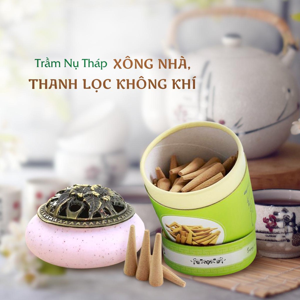 Nụ trầm hương cao cấp Nhang Xanh - Nụ nhỏ 60 viên - Nhang sạch