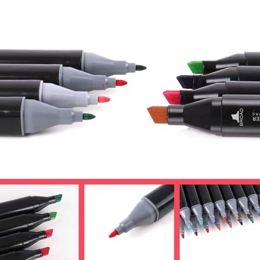 Bút Màu Hai Đầu Marker Touch 24/36/48/60/80 Màu - Bút Cồn Dầu