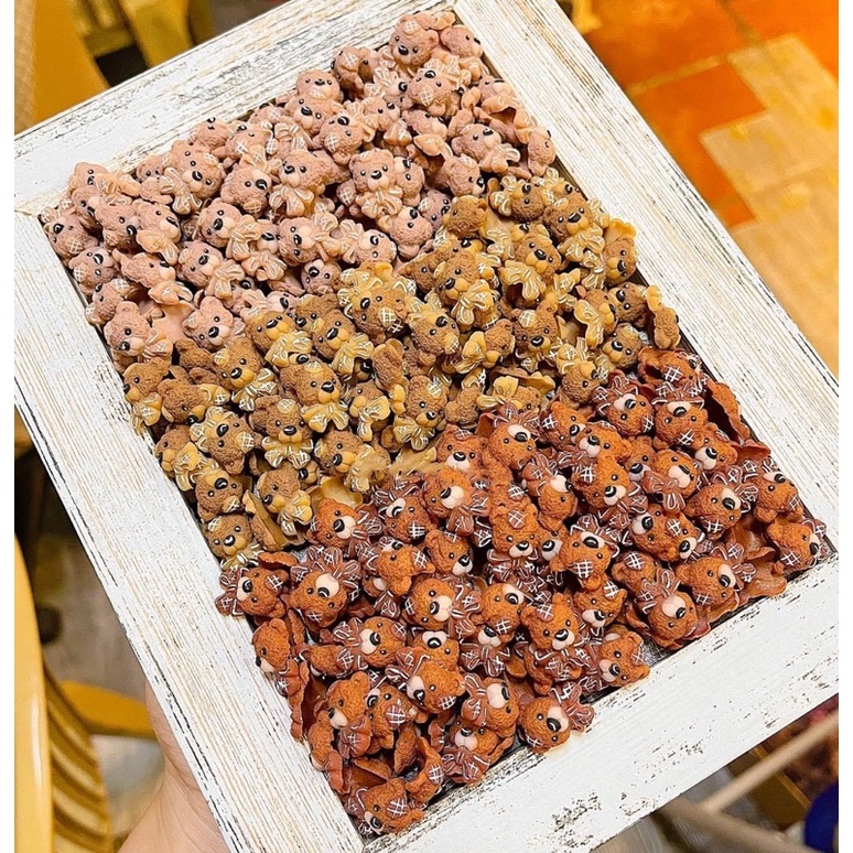 Hoa bột nail | Gấu bột gắn móng( set 2 con và 10 con)