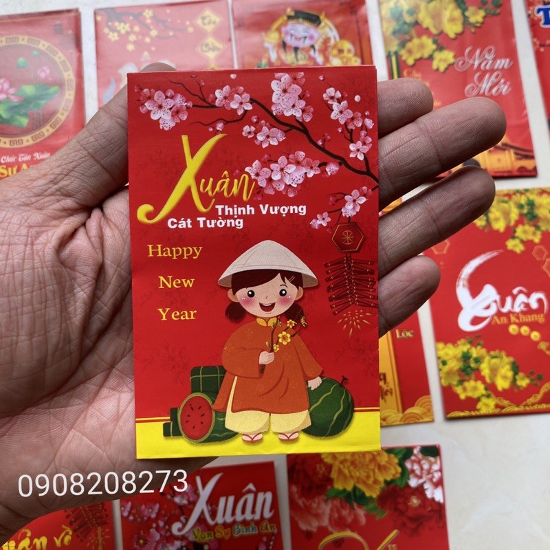 Sỉ 1000 lì xì truyền thống 7x11cm