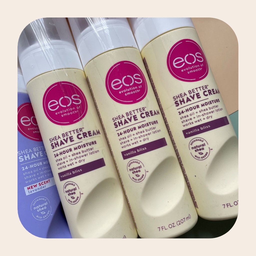 Kem cạo lông EOS Shave Cream 207ml 74ml full size mini size hàng Mỹ - cạo lông cơ thể, vùng kín bikini, nách