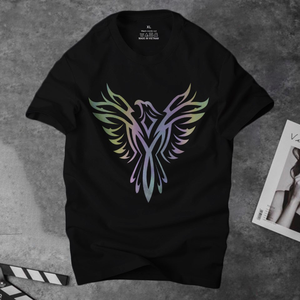 Áo phông nam đại bàng phản quang 7 màu  cá tính ,áo nam vải cotton 4 chiều cao cấp thoáng mát