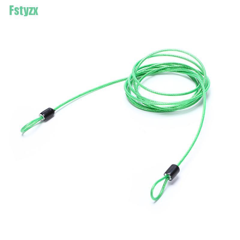 fstyzx 200CM x 2.5MM Cycling Sport Security Loop Cable Lock Bicycle Scooter U-Lock new