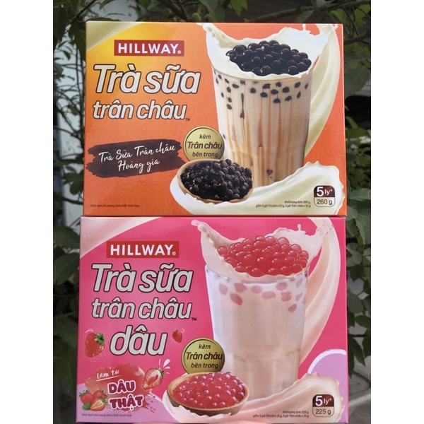 Trà sữa Hillway 260g (trà + trân châu 5x22g+5x30g)