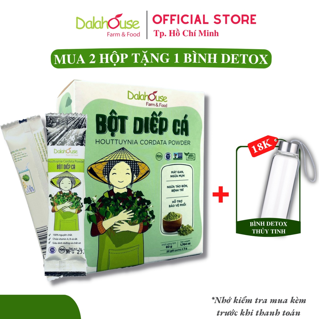 Bột diếp cá sấy lạnh Dalahouse nguyên chất 60g