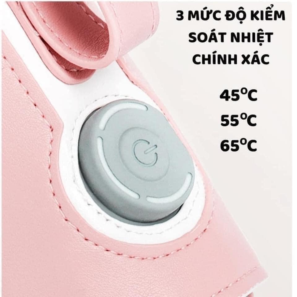 Túi da ủ ấm bình sữa cao cấp ABOUTBABY, 3 chế độ sưởi ấm