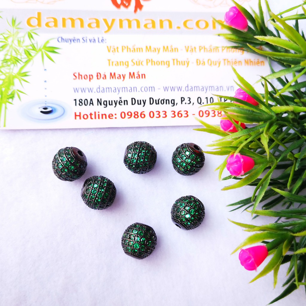 CHARM TRÒN ĐÍNH ĐÁ PHỐI VÒNG CHUỖI TRANG SỨC PHỤ KIỆN NAM NỮ PK166 PK168 PK170