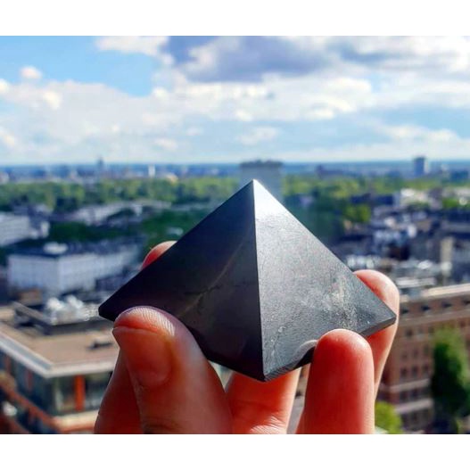 Zen Energy Gems - Kim Tự Tháp Shungite không đánh bóng 5cm Karelia Chống Sóng EMF 5G Bảo Vệ Khỏi Năng Lượng tiêu cực