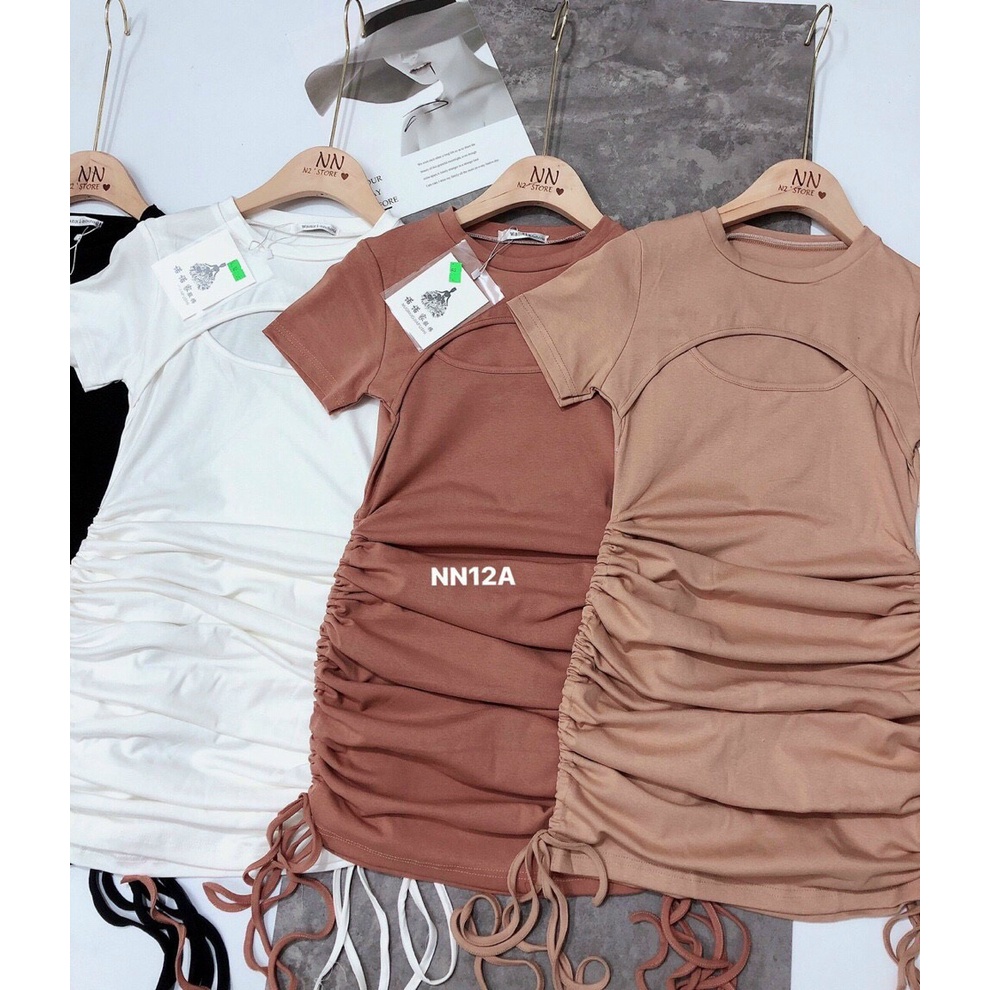 Đầm khoét ngực rút dây sexy