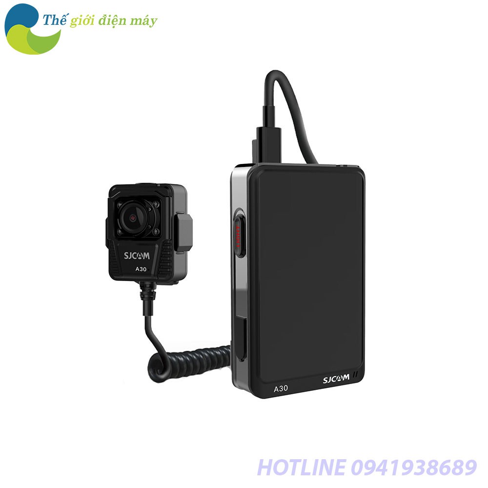 Body Camera SJCAM A30 wifi, pin 5800mah, LCD 4 inch, IP64, 4 đèn led - Bảo hành 12 tháng - Shop Thế Giới Điện Máy