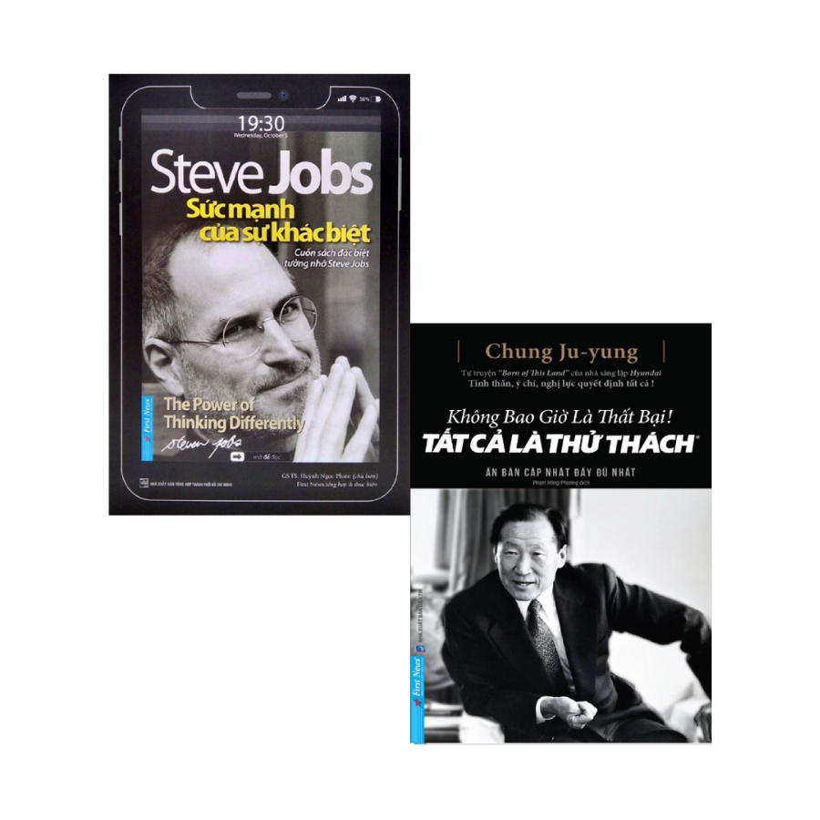 Sách - Combo Không Bao Giờ Là Thất Bại Tất Cả Là Thử Thách (Bìa Cứng) + Steve Jobs - Sức Mạnh Của Sự Khác Biệt -FN