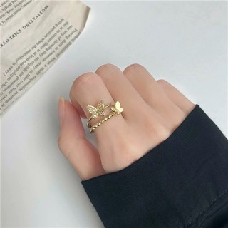 [SẴN]✨ NHẪN NỮ ĐEO TAY 💕[Có Ảnh Thật]💕 HÌNH BUTTERFLY MÀU GOLD ✨ PHONG CÁCH HÀN QUỐC SANG TRỌNG