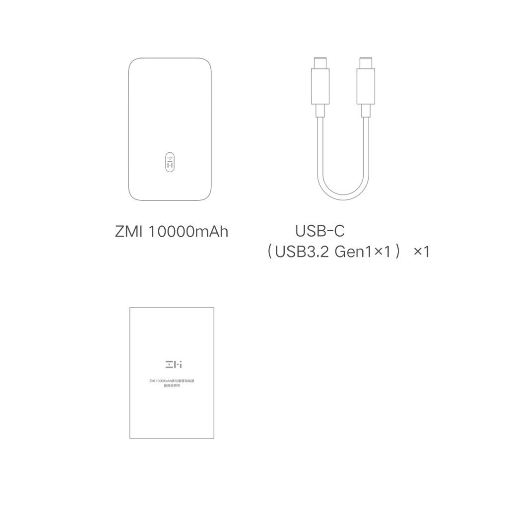 Sạc dự phòng kiêm HUB ZMI QB816 USB-C 1000MAH sạc nhanh 65W