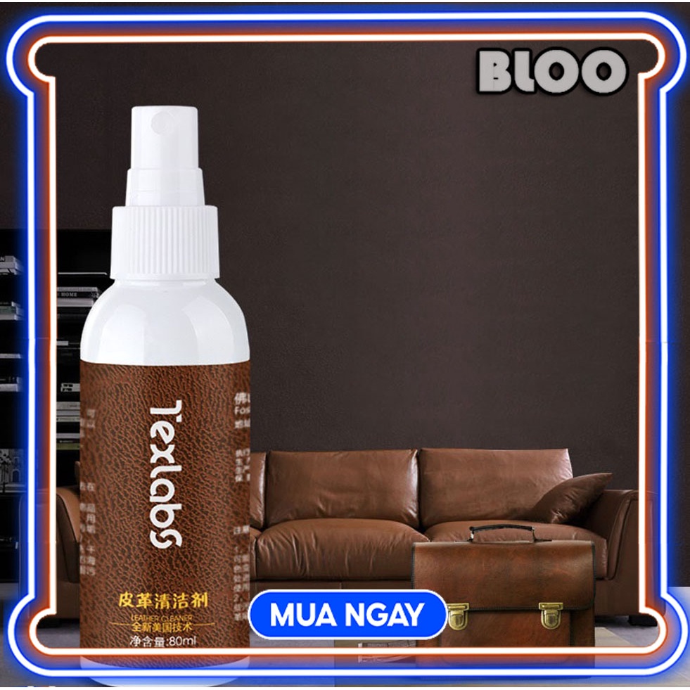 Dung Dịch Làm Sạch Vết Bẩn Đồ Da, Ghế Sofa Da Cao Cấp Texlabs 80ml Bloo16