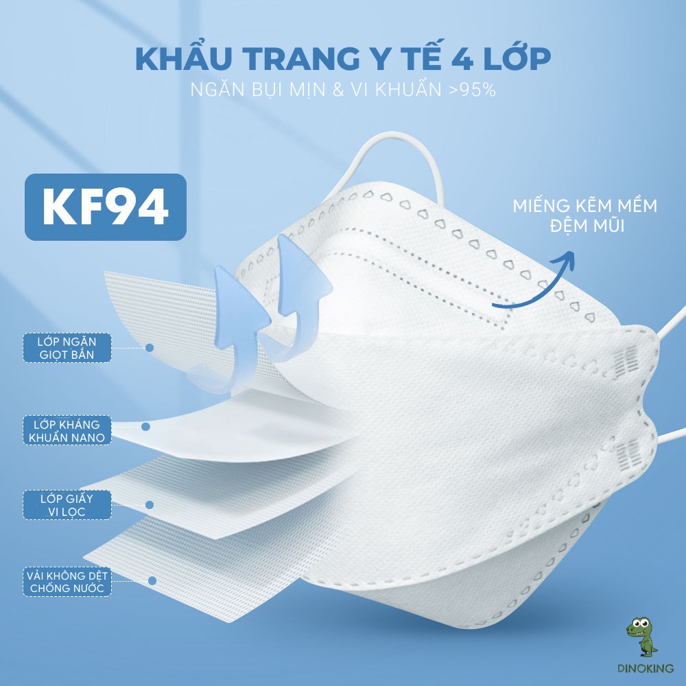 Khẩu trang KF94 4D mask UNIQ (chính hãng UNIMASK) Khẩu trang y tế 4 lớp Hàn Quốc kháng khuẩn chống bụi mịn KT01