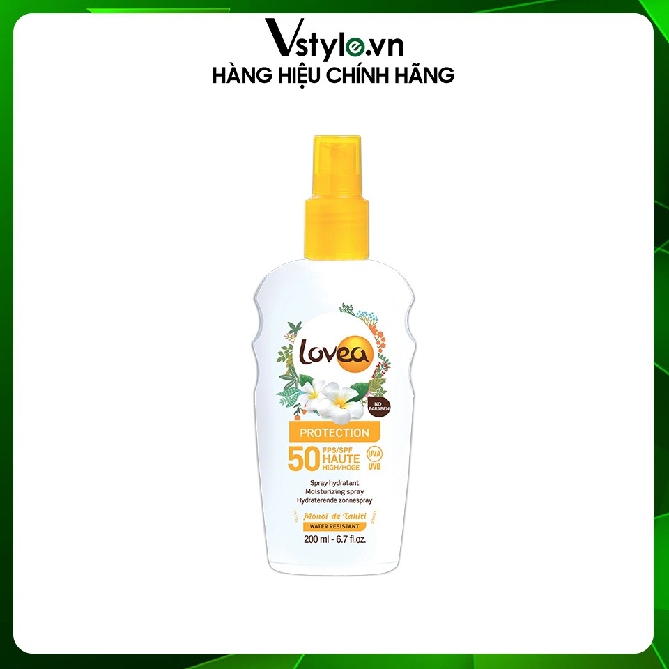 Chống Nắng Dạng Sữa SPF 50 Lovea Spray Hydratant Haute Protection 200ml