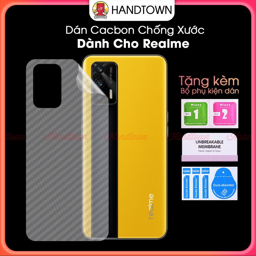 Dán Lưng Cacbon Realme GT 5G Neo Flash X7 Q Q2 7 7i 6 6i 5 5i 5s Pro 4G 5G Tản Nhiệt Chống Xước Bảo Vệ Mặt Lưng Cao Cấp