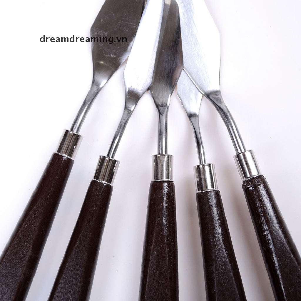 Bộ 5 Dụng Cụ Vẽ Tranh Bằng Thép Không Gỉ Tiện Lợi