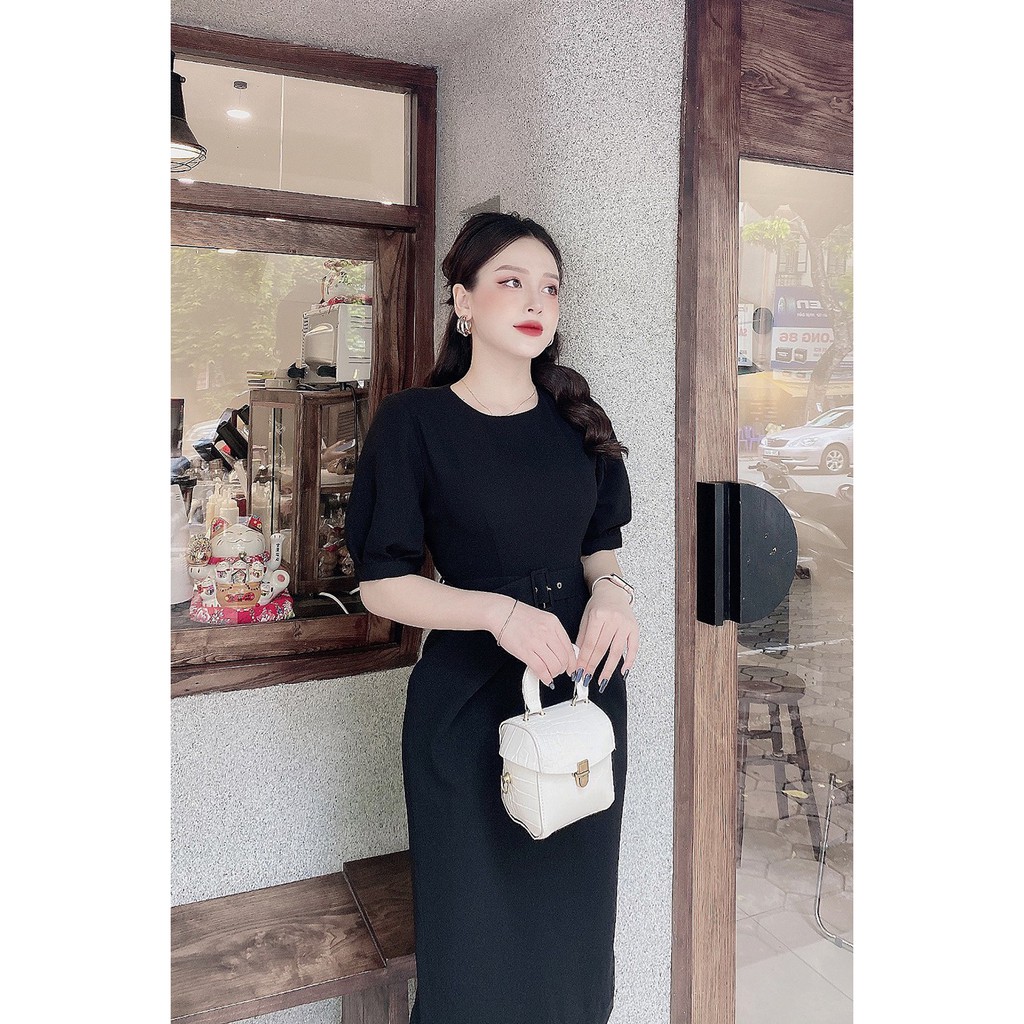 Đầm ôm tay lửng xếp eo - 20Again DOA0728 | BigBuy360 - bigbuy360.vn