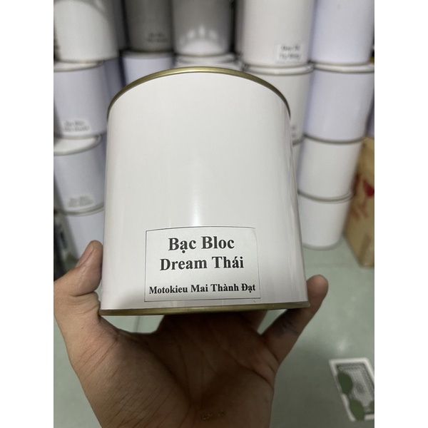 Màu Sơn Bạc Bloc Dream Thái  . Hạt Bạc Mịn - Sáng ( Sơn oto xe máy ). MotokieuMaiThànhĐạt . đóng gói 1Kg