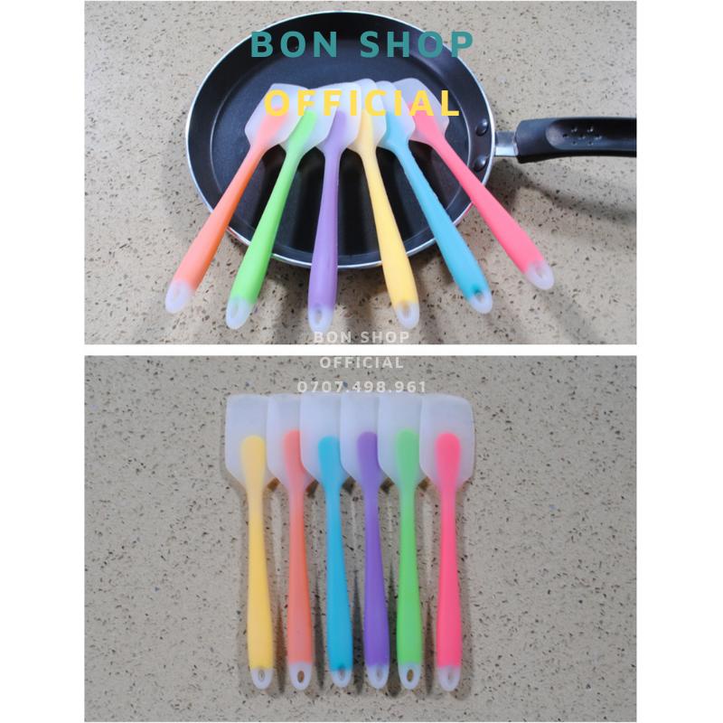 Spatula (Phới) Silicon trộn, vét Bột, Kem làm bánh và nấu ăn - màu ngẫu nhiên