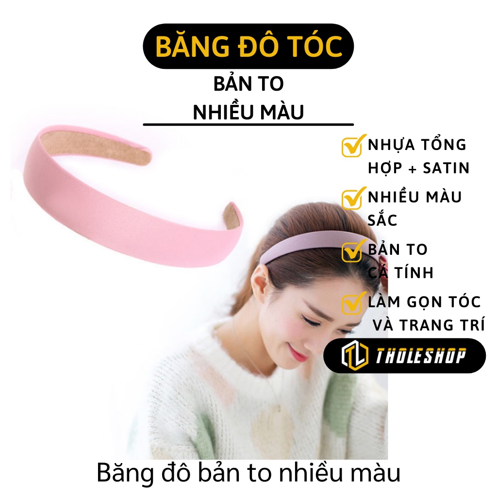 Băng Đô - Cài Tóc Bản To, Bờm Tóc Tiểu Thư Thích Hợp Nhiều Kiểu Tóc 6145