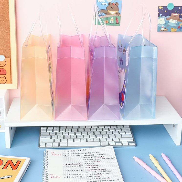 yoopin Túi Đựng Quà Sinh Nhật, Túi Quà Tặng,Túi đựng quà trong suốt in hình gấu bear dễ thương | BigBuy360 - bigbuy360.vn