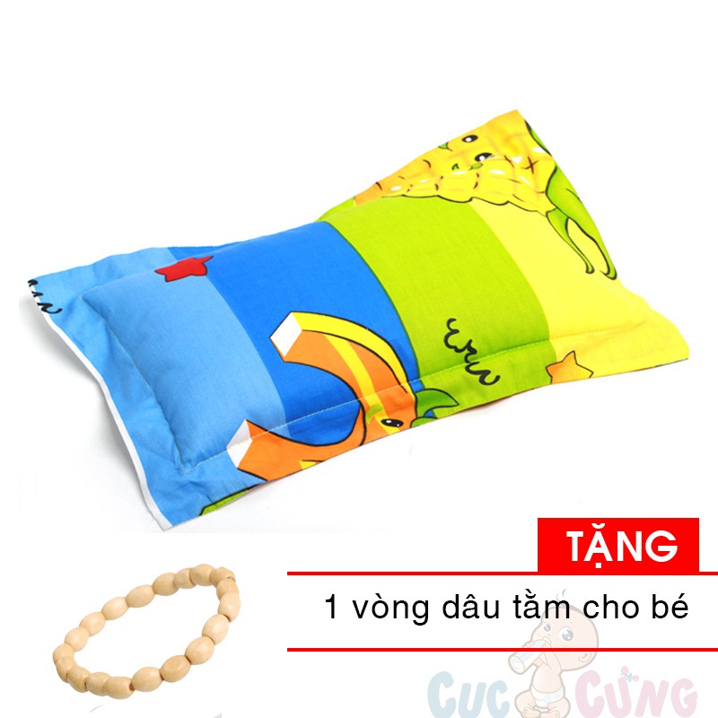 Gối nằm Đinh Lăng thảo dược họa tiết ngẫu nhiên cho bé số 2 TẶNG 1 vòng dâu tằm cho bé