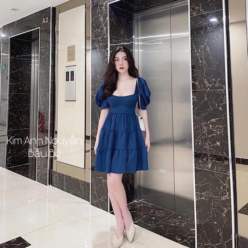 [Mã FAGREEN1505 giảm tới 30K đơn 99K] BÁN SỈ VÁY XOÈ XANH THAN CÚP NGỰC CHO NỮ | BigBuy360 - bigbuy360.vn