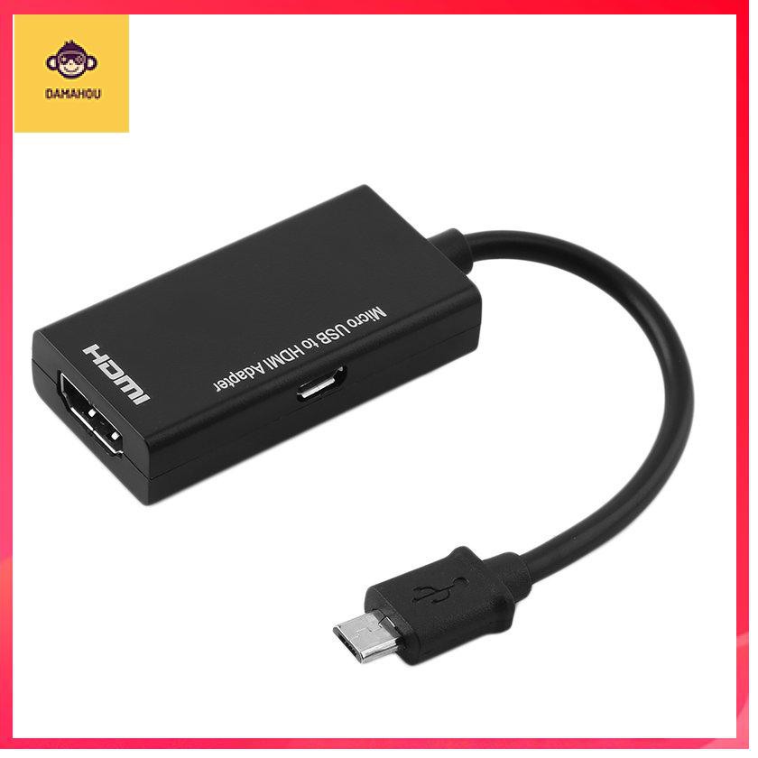 Cổng hiển thị Cổng chuyển đổi Cáp chuyển đổi Micro USB sang HDMI Đen 12cm