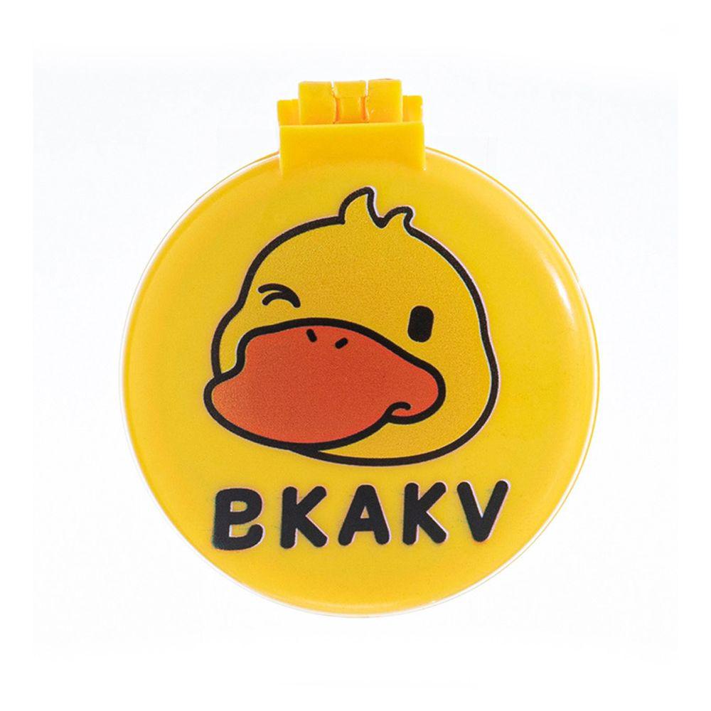 Lược Chải Tóc Mát Xa Da Đầu Bằng Nhựa Có Thể Gấp Gọn Kèm Gương Tròn Nhỏ Họa Tiết Hoạt Hình Dễ Thương