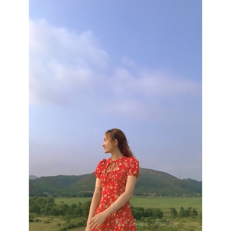 [ẢNH/ VIDEO THẬT] ĐẦM VÁY HOA ĐỎ KHOÉT NGỰC | BigBuy360 - bigbuy360.vn