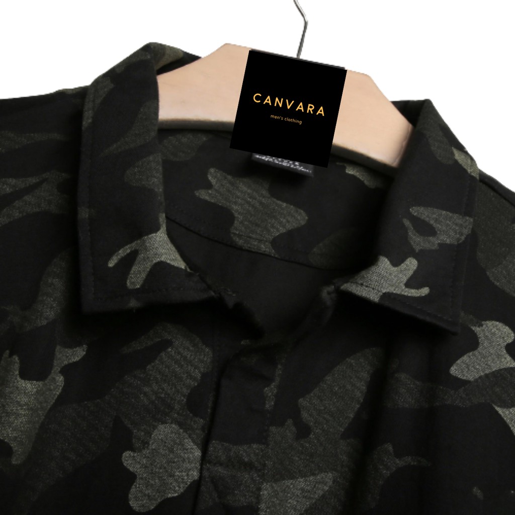 Bộ Quần Áo Thun Camo Cổ Bẻ Cotton Siêu Co Giãn Thoáng Mát B6