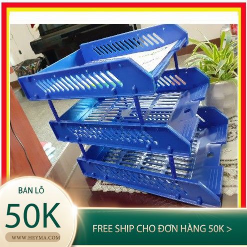 Khay Kệ 3 Tầng Nhựa Xukiva 182.3 Kệ Đựng Hồ Sơ Văn Phòng Tiện Lợi