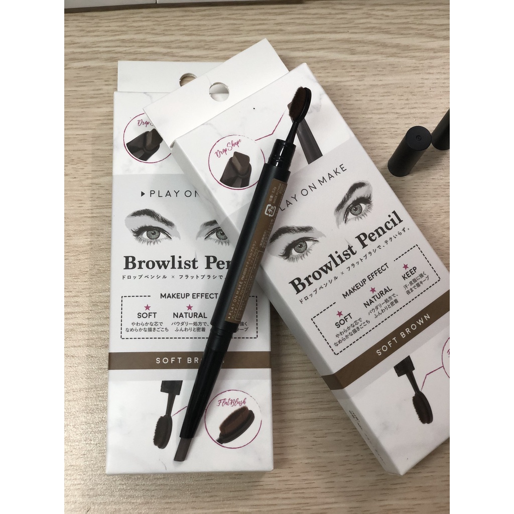 (HÀNG CHÍNH HÃNG) Chì kẻ mắt Playonmake PM-0039 (Nâu Xám,Nâu Tự Nhiên, Nâu Nhạt)