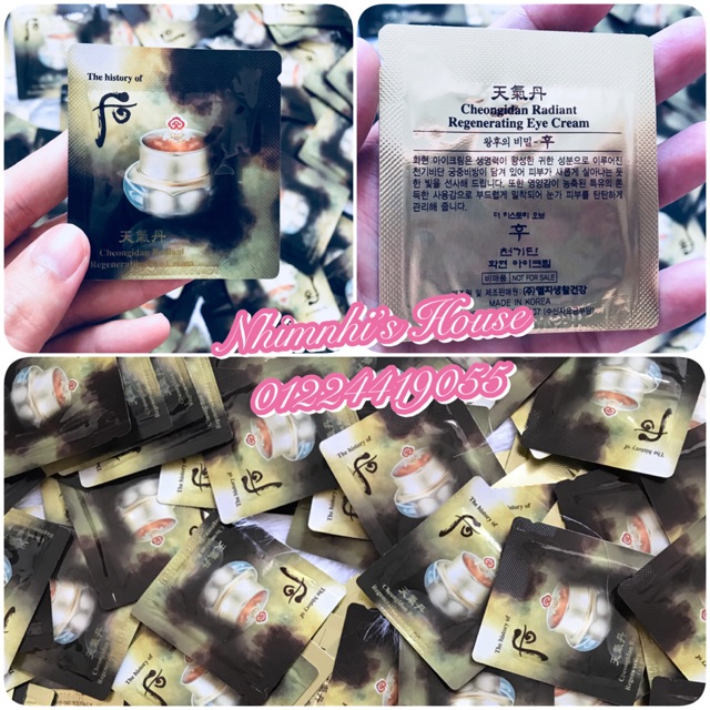 [Sale 50%] Combo 10 goi sample Kem mắt Whoo Hwa Huyn