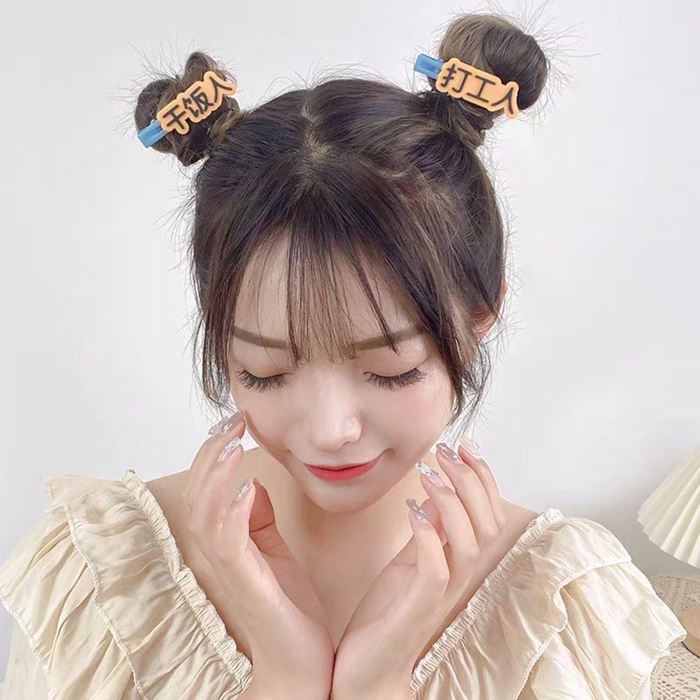 Kẹp Tóc Bên Hông In Chữ Phong Cách Hàn Quốc Ngọt Ngào Sáng Tạo Dành Cho Bạn Nữ