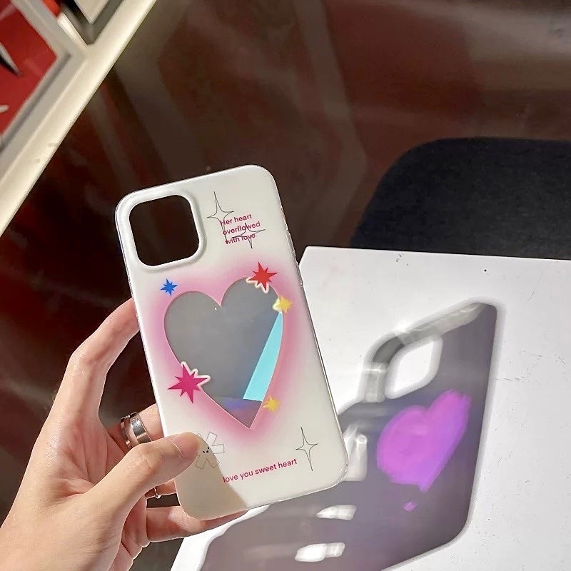 Ốp Điện Thoại Có Gương Hình Trái Tim - CAS2245