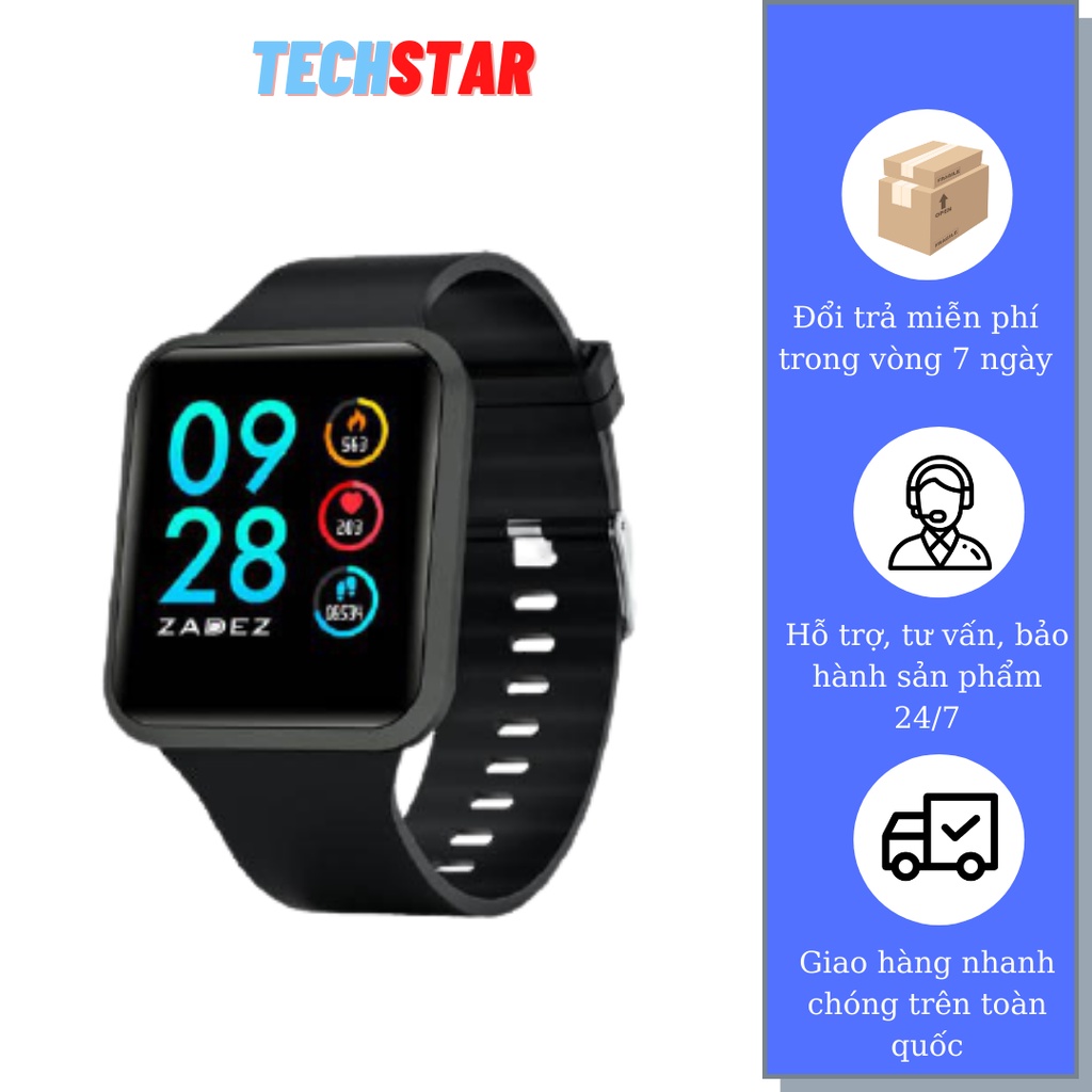 [Mã ELHAMS5 giảm 6% đơn 300K] Đồng hồ thông minh Zadez Smartwatch SQ2 kết nối nghe gọi đo sức khỏe bảo hành 15 tháng